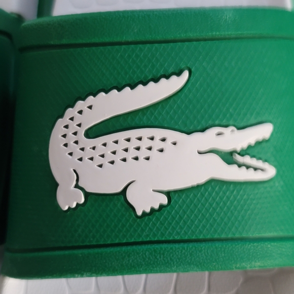 ❗️LACOSTE White Slide Sandals with Embossed Logo ❗️ - Picture 10 of 15